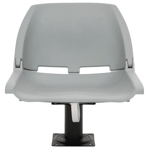 vidaXL 2-tlg. Bootssitz-Set Klappbar Kein Kissen Grau 48x51x41 cm