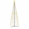 vidaXL Weihnachtsbaum-Kegel Warmwei&szlig; 1400 LEDs 160x500 cm
