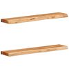 vidaXL Wandregale 2 Stk. 80x20x3,5 cm Massivholz Akazie