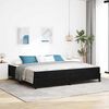 vidaXL Boxspringbett mit Matratze Schwarz 200 x 200 cm Stoff