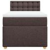 vidaXL Boxspringbett mit Matratze Dunkelbraun 100x200 cm Stoff