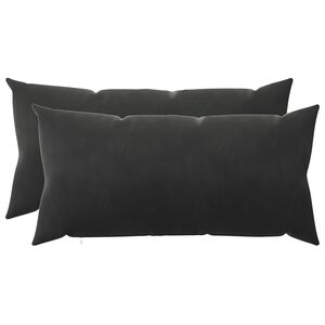vidaXL Kissen mit Kissen HEERLEN 2 Stk. Schwarz Samt