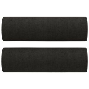 vidaXL Zierkissen 2 Stk. Schwarz &Oslash;15x50 cm Stoff
