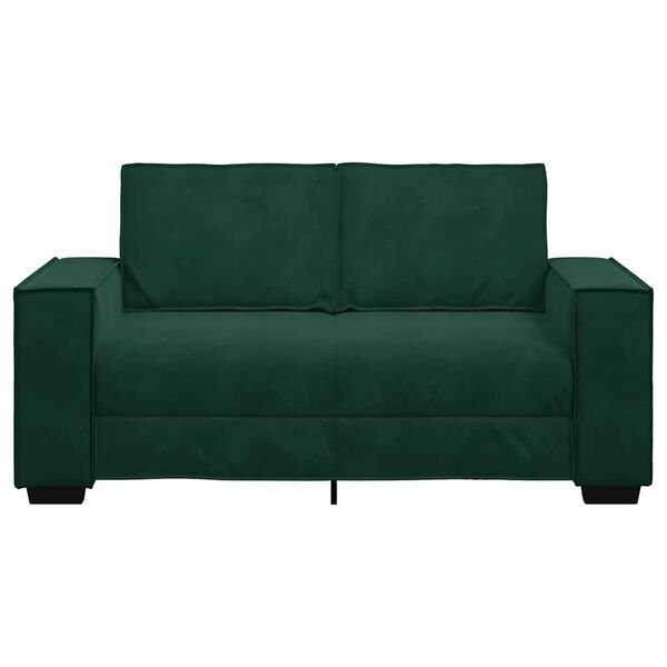 vidaXL 2-Sitzer-Sofa Dunkelgr&uuml;n 160x78x84 cm Samt