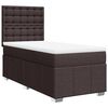 vidaXL Boxspringbett mit Matratze Dunkelbraun 90x200 cm Stoff