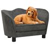 vidaXL Hundesofa Dunkelgrau 66x43x40 cm Pl&uuml;sch