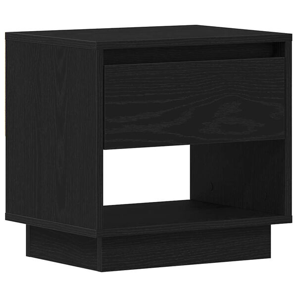 vidaXL Nachttisch Schwarz Eichen-Optik 45 x 34 x 44 cm Holzwerkstoff