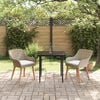 vidaXL Garten Essgruppe mit Kissen 3 pcs Beige Poly-Rattan