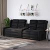 vidaXL Relaxsofa 4-Sitzer mit Getr&auml;nkehalter Schwarz