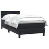 vidaXL Boxspringbett mit Matratze Schwarz 90x210 cm Samt