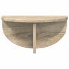 vidaXL Wandregal 2 pcs Sonoma-Eiche 38 x 19 x 19 cm Holzwerkstoff