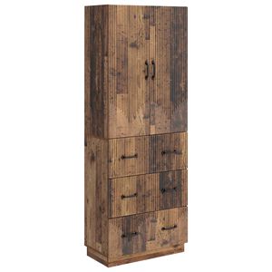 vidaXL Schrankset 2 stk. 66 x 34,5 x 87 cm Holzwerkstoff Altholz