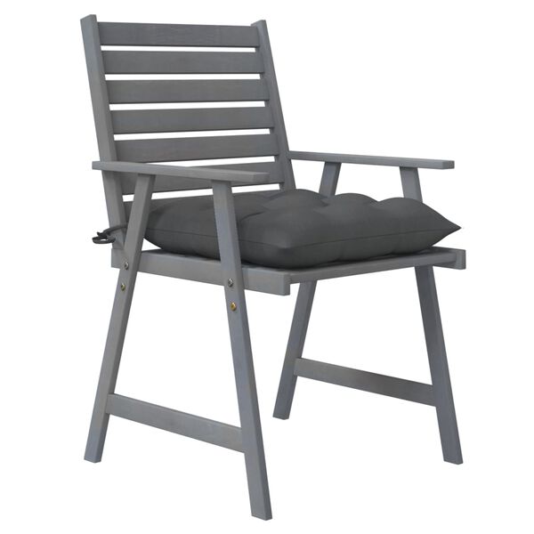 vidaXL Garten-Essst&uuml;hle mit Kissen 4 Stk. Massivholz Akazie