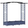 vidaXL Hochbeet mit Rankgitter und Dach Grau 169 x 40 x 125 cm PP