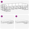 vidaXL Outdoor-Sofagarnitur mit Kissen 10 pcs Natur und Creme