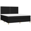 vidaXL Boxspringbett mit Matratze Schwarz 160x200 cm Stoff