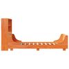 vidaXL Massivholzbett mit Regal ohne Matratze Wachsbraun 90x200 cm