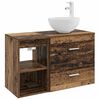 vidaXL Badezimmerm&ouml;bel-Set 2 stk. Altholz Holzwerkstoff
