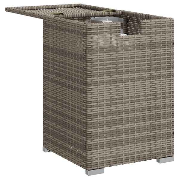 vidaXL Propan-Tank-Verstecktisch Grau 40x40x60 cm Poly Rattan