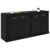 vidaXL Sideboards 2 pcs Schwarz Eichen-Optik 70 x 35,5 x 67,5 cm