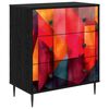 vidaXL Kommode HEESCH Farbenblockdruck 66 x 36,5 x 76 cm Holzwerkstoff