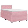vidaXL Boxspringbett mit Matratze mit Kopfteil Rosa 120 x 190 cm Samt