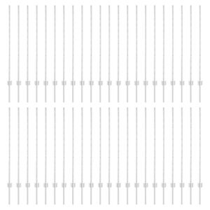 vidaXL Zaunpfosten 88 pcs Silber 160 cm Stahl