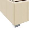 vidaXL Bettrahmen mit Matratze Creme 120 x 190 cm Stoff
