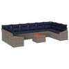 vidaXL Gartensofa-set 11 pcs Grau und Marineblau