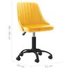 vidaXL Esszimmerst&uuml;hle 6 Stk. Drehbar Gelb Samt