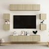 vidaXL 8-tlg. TV-Schrank-Set Sonoma-Eiche Holzwerkstoff