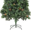 vidaXL Künstlicher Weihnachtsbaum mit Kiefernzapfen Grün 210 cm