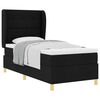 vidaXL Boxspringbett mit Kopfteil Schwarz 200 x 100 cm Stoff
