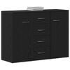 vidaXL Sideboard Schwarz Eichen-Optik 88x30x64 cm Holzwerkstoff