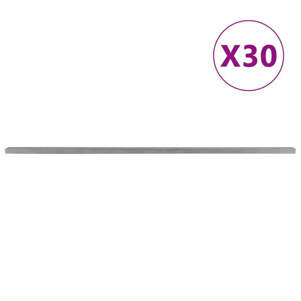 vidaXL Zaunpfosten 30 Stk. Silbern 260 cm Stahl