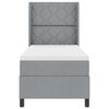 vidaXL Boxspringbett mit Matratze Hellgrau 80 x 200 cm Stoff