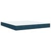 vidaXL Boxspringbett mit Matratze Blau 180x200 cm Samt