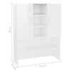 vidaXL Waschmaschinenschrank Hochglanz-Weiß 70,5x25,5x90 cm