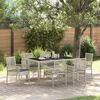 vidaXL Garten Essgruppe 7 pcs Hellgrau Poly-Rattan
