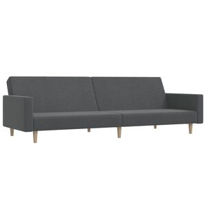 vidaXL Schlafsofa 2-Sitzer Hellgrau Stoff