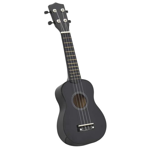 vidaXL Sopran-Ukulele-Set mit Tasche f&uuml;r Kinder Schwarz 23"