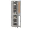 vidaXL Highboard Betongrau 34,5x34x180 cm Holzwerkstoff