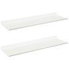 vidaXL Schwebendes Regal 2 stk. Wei&szlig; 60 x 18 x 2,5 cm Stahl