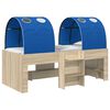 vidaXL Bett mit Tunnel 4 stk. Sonoma Eiche und Blau Holzwerkstoff