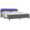 vidaXL Boxspringbett mit Matratze Dunkelgrau 200 x 200 cm Stoff