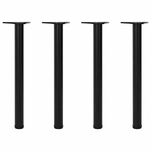 4x h&ouml;henverstellbares Tischbein Schwarz 710 mm