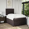 vidaXL Boxspringbett mit Matratze Dunkelbraun 120x190 cm Stoff