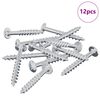 vidaXL Schraube 12 Stk. Silber 9,8 x 35 mm Eisen