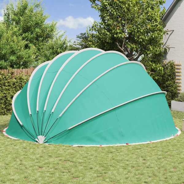 vidaXL Pool-Dome Blau 592 x 590 x 275 cm