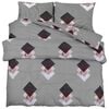 vidaXL Bettw&auml;sche-Set Grau 155x220 cm Baumwolle